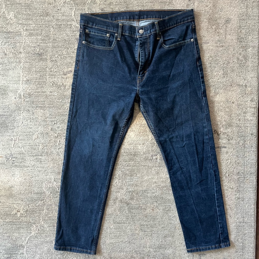 Levi's Men's 502 Dark Blue Relaxed Jeans W36 L30
